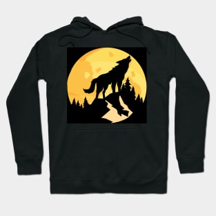 moon wolf howling Hoodie